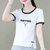 时尚短袖体恤女夏装设计感薄款白色上衣韩版显瘦印花T恤(黑色【日文草莓】 3XL 建议125-135斤)第2张高清大图
