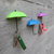 有乐 家居装饰 创意雨伞造型粘贴式收纳挂钩 粘钩（三个装）zw306(蓝色 绿色 紫色)第2张高清大图
