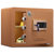 艾斐堡3C认证保险柜箱 触屏40/45 家用办公床头入墙入柜 土豪金/深咖 可放笔记本(胡桃咖 FDX-A/D-40-YP)第3张高清大图