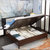 A家 新中式实木框架床1.5米单人床1.8米双人床卧室家具新中式古典风格亚梨木春晓系列 床(单床+床头柜*2 1.8*2米高箱床)第3张高清大图