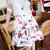 Mistletoe碎花夏季新款女装韩版印花连衣裙F6641(白色 XL)第3张高清大图