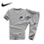 耐克男士夏季短袖运动套装(灰色 XL)第5张高清大图