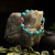 天河石（亚马逊石）间粉金手链(蓝绿色 10mm)第7张高清大图