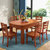 木巴餐桌木质餐桌椅组合可伸缩折叠饭桌圆桌子跳台家用餐桌小户型(CZ154+YZ320(一桌六椅） 默认)第2张高清大图