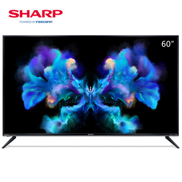 夏普 (SHARP) 60B3RK 60英寸4K超清1.5G+16G安卓智能网络家用平板电视黑色