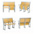 淮杭 阶梯教室椅阶梯椅 HH-TY080(黄色 金属)第4张高清大图