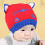 秋冬宝宝针织帽婴毛线帽儿男童女童小孩儿童帽子韩版0-3-6-12个月(天蓝色)第4张高清大图