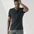 夏季男士短袖修身透气纯色运动休闲V领T恤JDYX86008(M 黑色)第5张高清大图