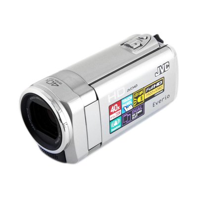 JVC GZ-HM445SAC数码摄像机（银色）（ 40倍光变 2.7寸触摸屏 sdxc卡双插槽 具有延时录像与自动拍摄功能）