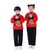 宝宝唐装冬装儿童中国风冬季新年拜年服幼儿园表演服汉服套装身高90-160(180码（身高170-180） 暗红色)第5张高清大图