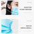 医力安一次性三层防护口罩含熔喷布成人防飞沫亲肤透气60片(蓝色 60片  6袋装)第8张高清大图