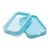 肥皂盒沥水皂盒 创意旅行香皂盒 加厚浴室卫生间香皂盒塑料肥皂架(壁挂蓝色+白色)第5张高清大图