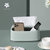 日本AKAW爱家屋桌面抽纸盒客厅家用茶几纸巾盒日式创意简约办公室羽崎(绿色)第3张高清大图