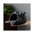 家用卡通牛烟灰缸可爱创意陶瓷烟缸个性潮流车载防风防飞灰(站猫--烟灰缸【黑色】 默认)第6张高清大图