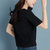 短袖t恤女装2021年新款夏季宽松小个子短款上衣2022丅纯棉体桖衫(黑色 4XL)第3张高清大图