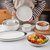 日式饭碗单个碗碟套装家用创意个性汤碗网红餐具碗陶瓷鱼盘子组合(6.5”双耳钻石纯白汤碗)第3张高清大图