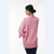 韩版秋季新款宽松显瘦女装毛衣纯色套头七分袖中长款美女装备(粉红色 均码)第2张高清大图