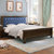 亚格林 美式 床 实木床1.8米1.5m双人床婚床软靠皮床卧室家具(床)第2张高清大图
