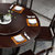 吉木多 新中式实木餐桌椅组合圆形餐桌饭桌现代简约大小户型民宿套装家具(黑檀色 1.3米一桌四椅)第4张高清大图
