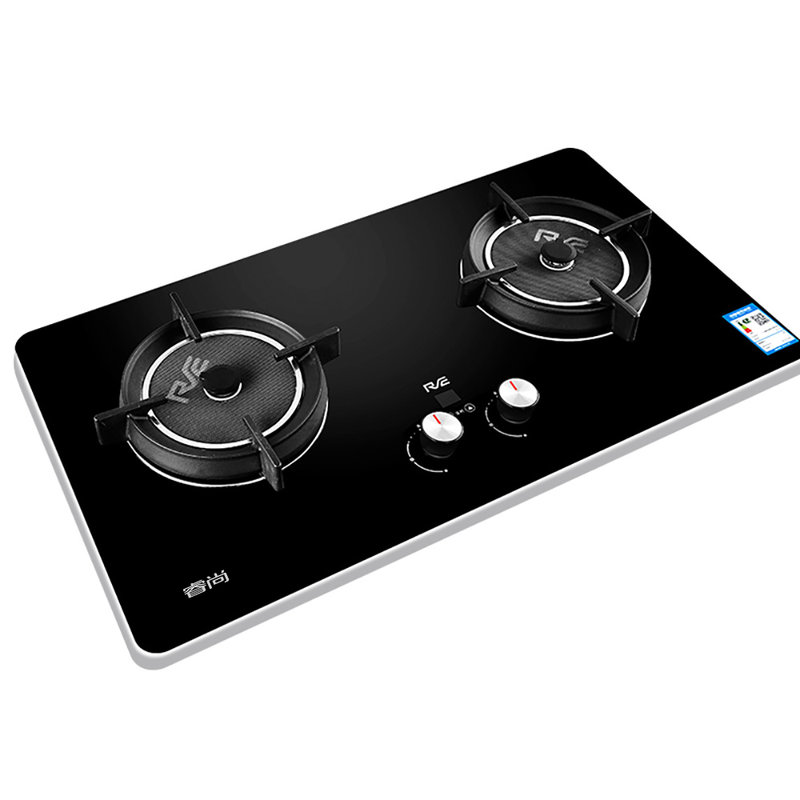 睿尚(re) jzt-z6 嵌入式 灶具 天然气 脉冲点火 钢化玻璃 黑色
