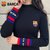 巴塞罗那俱乐部商品丨巴萨新款针织衫梅西女球迷红蓝条纹黑色毛衣(黑色)第3张高清大图