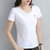 v领短袖t恤女2022年夏季女装纯棉半袖体恤衫气质女士上衣(白色 XXXL)第4张高清大图