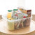 保鲜盒大容量冰箱保鲜盒塑料收纳盒果蔬干货密封盒米桶零食收纳盒(中号绿色)第2张高清大图