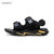 CaldiceKris（中国CK）时尚休闲露趾透气魔术贴凉鞋CK-X0002(黑色 42)第4张高清大图