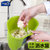韩国乐扣乐扣厨房洗水果沥水篮 多功能蔬菜沥水器 食物残渣过滤桶(红色)第3张高清大图