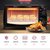 美的（Midea）电烤箱 T1-108B 10升迷你烤箱 家用多功能 双层烤位 70-230度温控 易清洁镀锌内胆(黑色)第4张高清大图