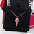  s925纯银仙女棒项链女韩国风网红轻奢小众设计感锁骨链 (粉红色)第2张高清大图