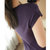 2021夏季新款新款女士套头打底衫时尚百搭纯棉针织T恤提花短袖(紫罗兰 XL)第5张高清大图