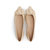 森达2021秋季新款商场同款珍珠尖头气质平底女单鞋3WE01CQ1(黄色 34)第4张高清大图