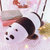 绒贝儿新款可爱三只裸熊毛绒玩具熊猫狗熊公仔儿童女生礼物(熊猫 长50cm)第5张高清大图