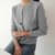 MISS LISA针织衫开衫长袖韩版修身百搭洋气外搭厚款毛衣外套K11031(深灰色 S)第2张高清大图