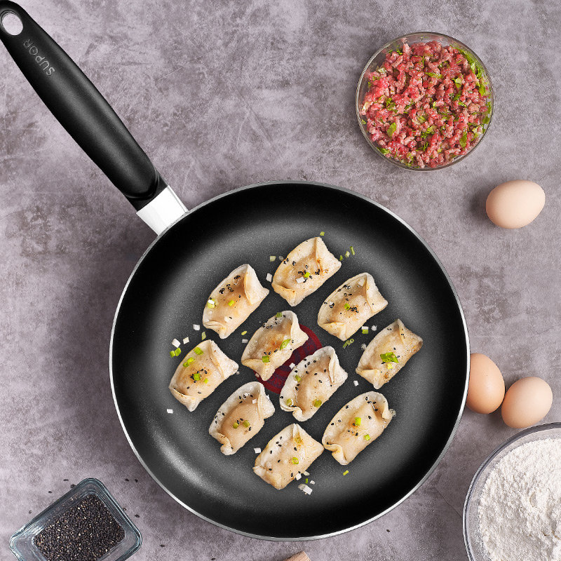 苏泊尔平底锅不粘锅煎蛋锅家用小煎锅牛排煎锅电磁炉燃气灶适用24cm