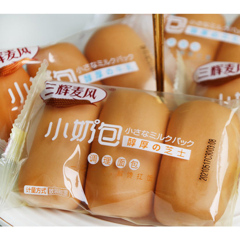 三辉麦风小奶包夹心芝士代餐面包软休闲零食醇厚芝士味