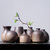 创简坊（CJIANFF）花器陶瓷日式粗陶手工个性创意摆件家居水培花插花瓶(粗陶花器款式二)第2张高清大图