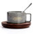 创意美式咖啡杯碟勺 欧式茶具茶水杯子套装 陶瓷情侣杯马克杯.Sy(美式咖啡杯(窑变白)+勺)第5张高清大图