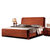 现代中式实木床高箱床1.8米 橡胶木双人床 硬板床古典床婚床包邮(海棠色C196)第5张高清大图
