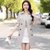 风衣女中长款2021韩版修身双排扣大衣春秋外套女(卡其色 XL)第4张高清大图