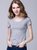 SUNTEK纯色莫代尔T恤女夏圆领短袖打底衫百搭修身显瘦黑色短款上衣(XL （建议115-125） 豆沙色)第3张高清大图