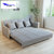 TIMI 现代简约沙发床 可折叠沙发 现代两用沙发 多功能沙发(柠檬黄 1.93米带储物沙发床)第2张高清大图