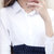 VEGININA 韩版条纹衬衫名媛气质九分裤时尚两件套 D6112(图片色 XXL)第4张高清大图