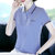 纯棉短袖t恤女夏季2022年新款宽松女装洋气减龄高品质带领polo衫(紫蓝色 XXXL)第4张高清大图