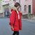 莉菲姿 棉服女2019新品韩版中长款大毛领宽松棉衣面包服保暖外套(蓝色 XL)第4张高清大图