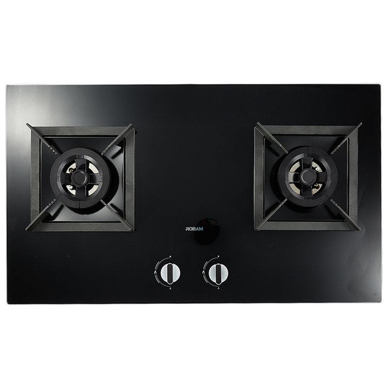 老板robam燃气灶嵌入式天然气灶大火力双眼灶具电子脉冲式灶具全进风