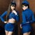 空姐女警制服诱惑性感情趣内衣激情套装夜店短裙成人护士女佣水手(165(L) 蓝色)第2张高清大图