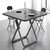 TIMI 现代折叠桌椅 家用小户型折叠桌 阳台桌椅(黑色 60方桌一桌四椅)第3张高清大图