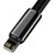 倍思（Baseus）苹果钨金数据线  USB数据线2.4A充电线(2米黑色)第2张高清大图